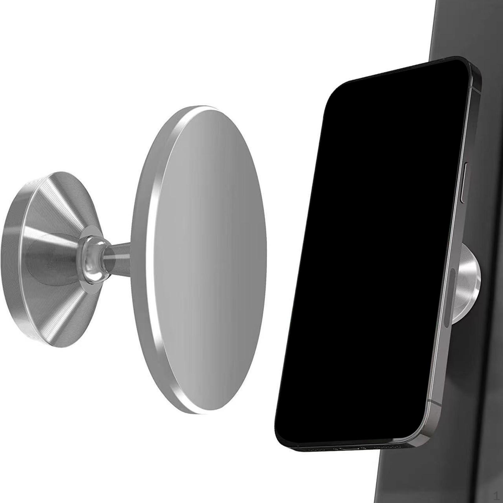 

Phone Holder for Car 360° Rotation Double Sided Magnet Video Gym Workout срібний