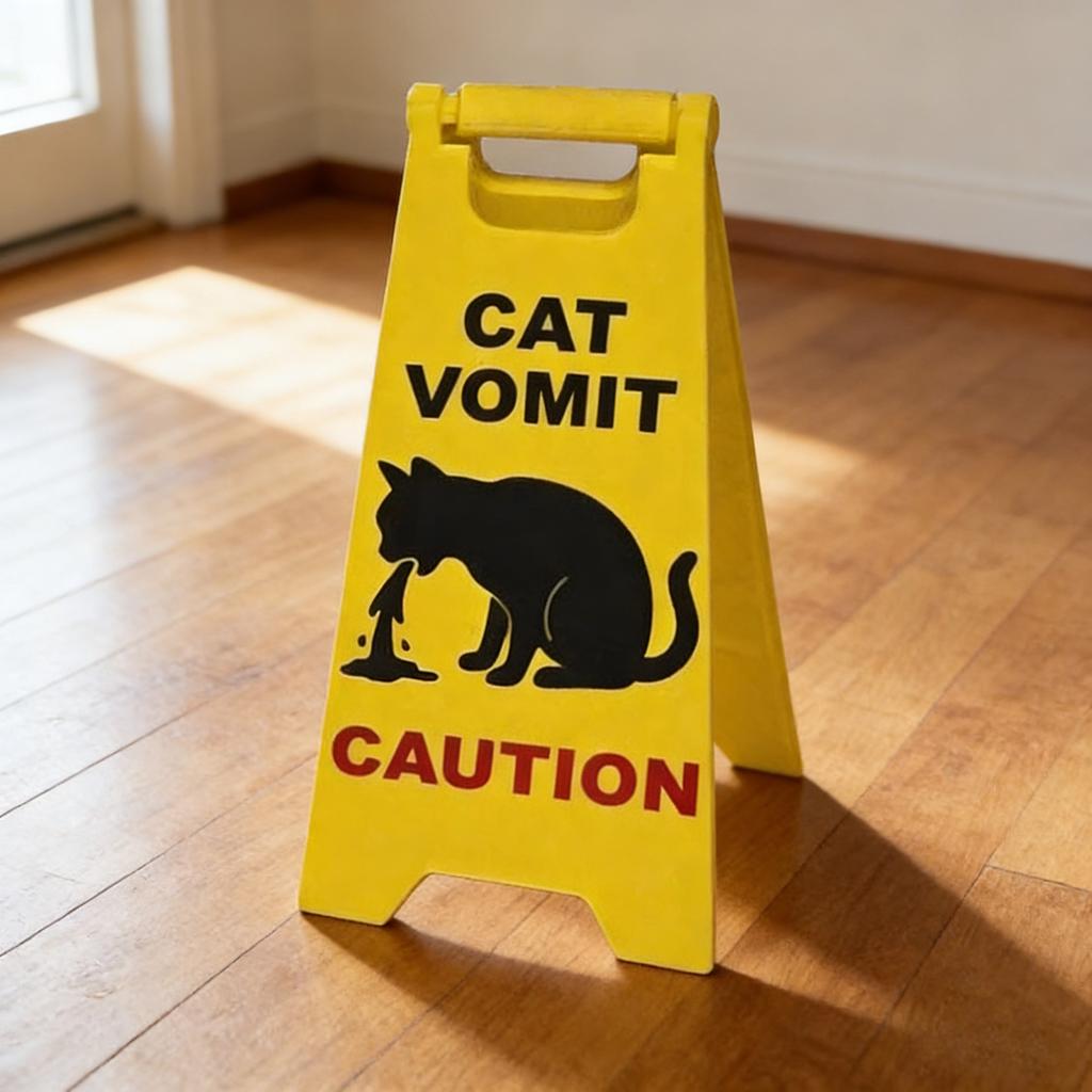 Cartelli di Attenzione Vomito Gatti Cartello di Avvertimento Vomito Gatti Cartello Mini Vomito Gatti Perfetto Scherzo Regalo per Amanti dei Gatti e Appassionati di Animali Domestici