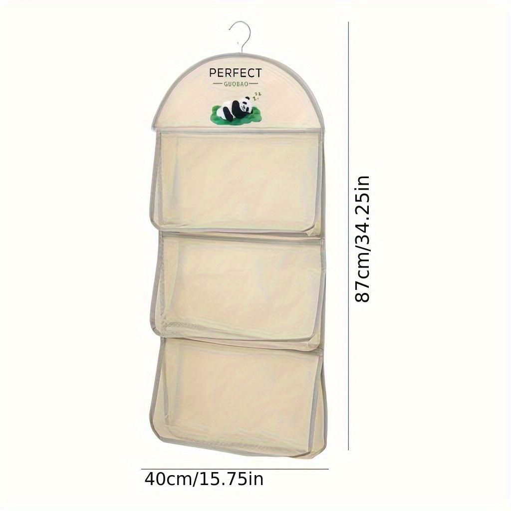 

Three Layer Hanging Underwear, Socks, and Bra Storage Bags for Dormitory and Home Wall Mounted Multi-layer Clothing Sorting серый