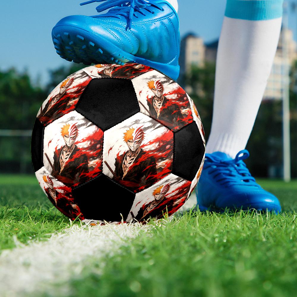Soccer Ball Colorful Machine Stitched PVC Size 5 Team Training Competition Ready Durable High-Bounce Cool Sports Gift