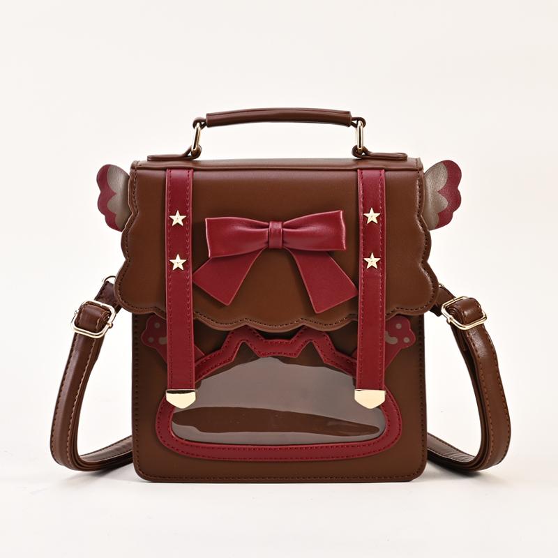 

Fashion Ita Bags Luxury Leather Japanese Lolita Girls Crossbody Messenger Bag Lady Uniform Shoulder Handbag School Backpack S