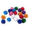Cat Toys Interactive Ball Training Toy Pet Kitten Sound Ring Paper Playing Ball Cat Accessories Glitter Pompom Fluffy Cat Toys