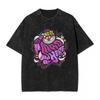 Alice In Wonderland Cheshire Cat Woman Men O-neck Cotton Vintage Washed Graphic Print T-Shirt Men Women Harajuku Y2K Fashion Loose Casual Oversize Top