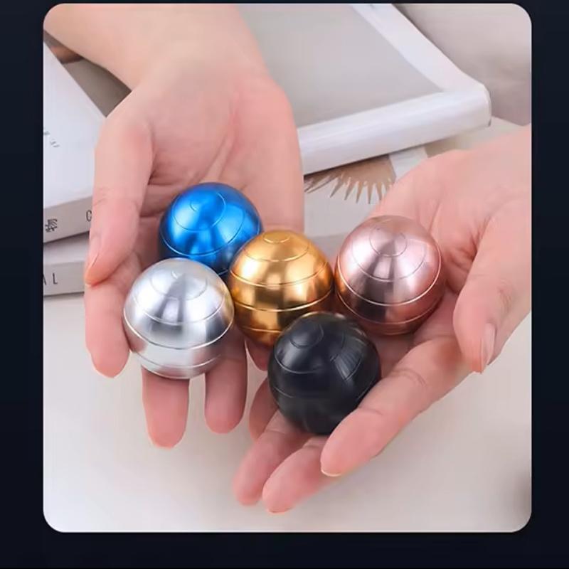 Spherical Gyroscope Decompression Power Ball Desktop Toy Metal Gyroscope Optical Illusion Hypnosis Fidget Finger Toy FidgetToy