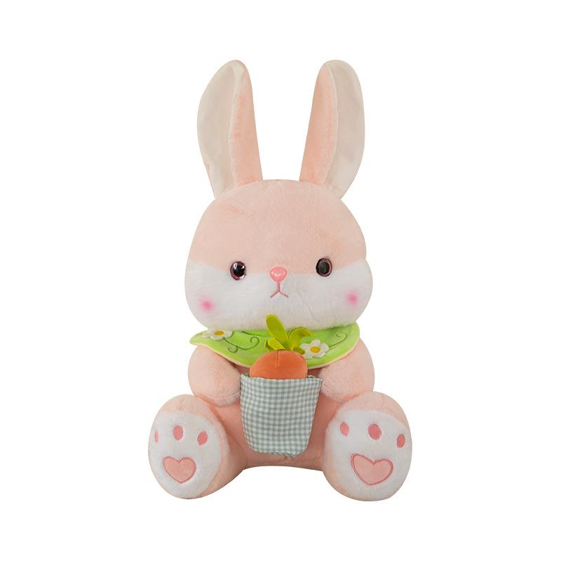 Carrot Rabbit Doll Hug Soothing Children White Rabbit Doll Muppet Plush Toy Female Sleeping Rabbit