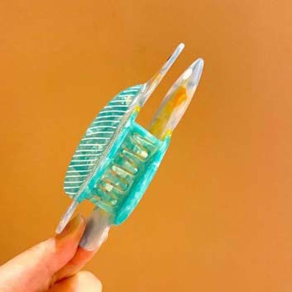 Acrylic Silver Arowana Shark Clip Korean Style Acetic Acid Hair Claw Guppy Hair Claw  Girls