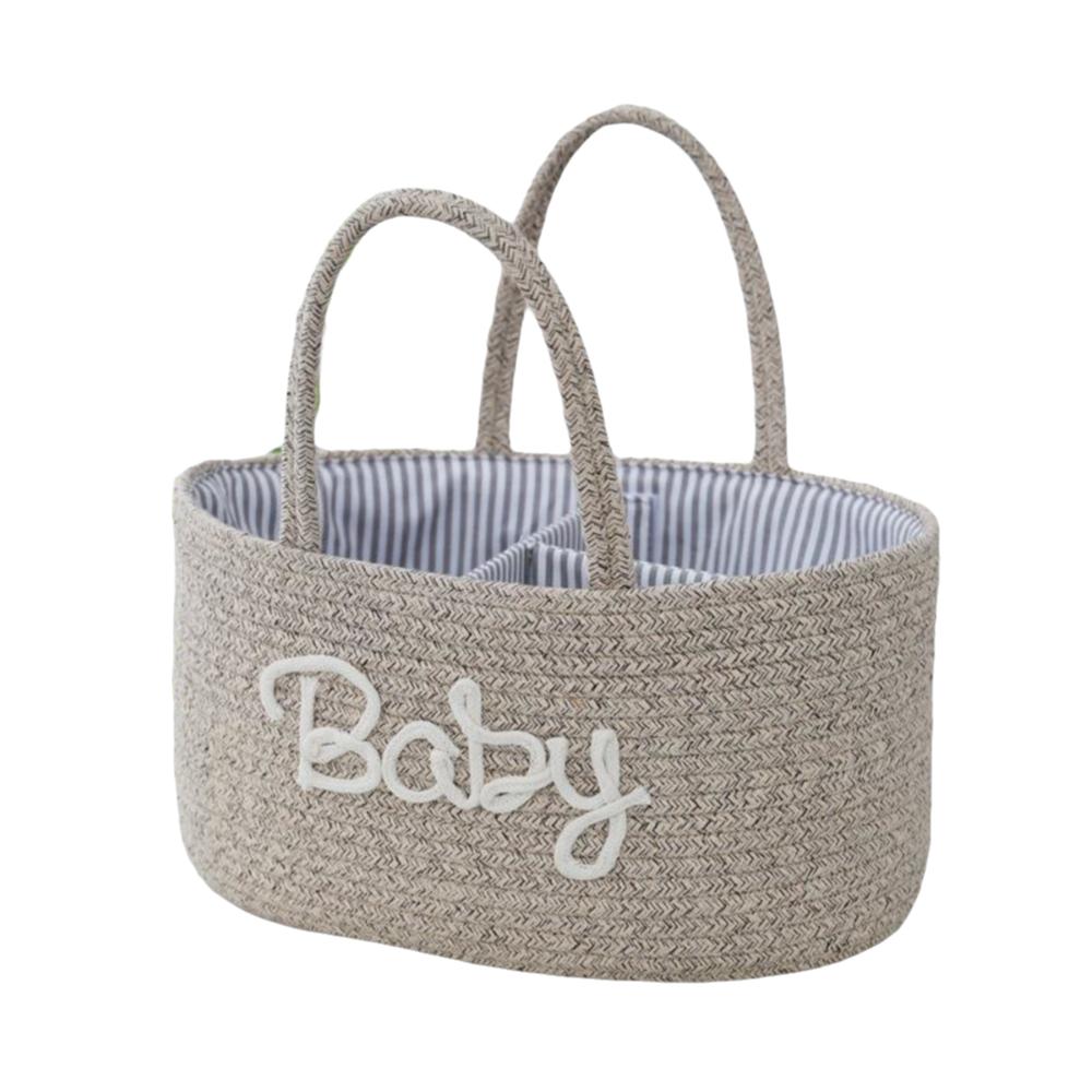 Large Capacity Storage Basket Cotton Rope Cosmetics Storage Baby Nappy Organiser  for Newborn