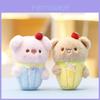 Ice Cream Cone Pig Bear Rabbit Dog Plush Keychain Cute Animal Bag Charm For Kids