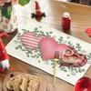 Valentine's Day Placemat Heart Pattern Linen Placemats Love Theme Romantic Desktop Protector Mat for Kitchen Dining