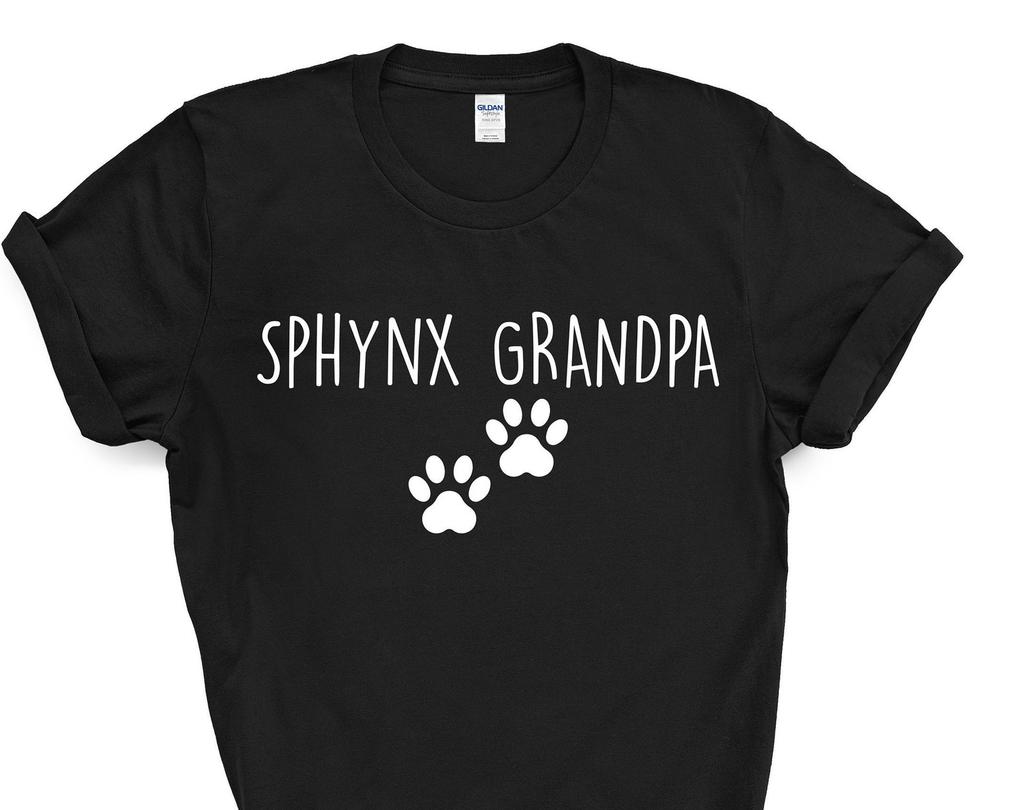 Sphynx Grandpa T-Shirt: Soft Cotton Cat Lover Gift