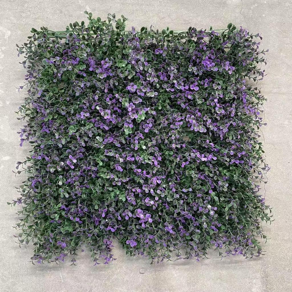50×50cm Artificial Green Plant Wall - Plastic Vertical Garden, Fake Flower Wall, Synthetic Turf Background