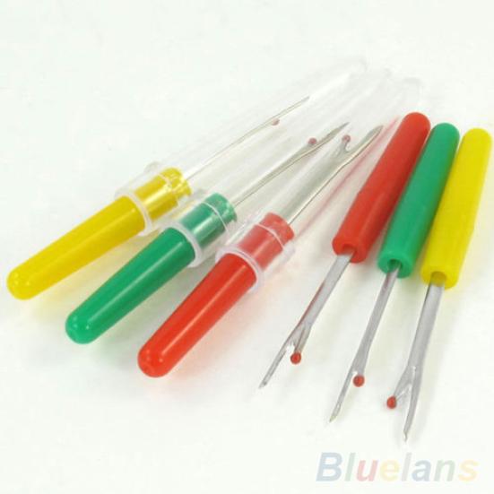 4Pcs Plastic Handle Craft Thread Cutter Seam Knife Stitch Unpicker Sewing Tool