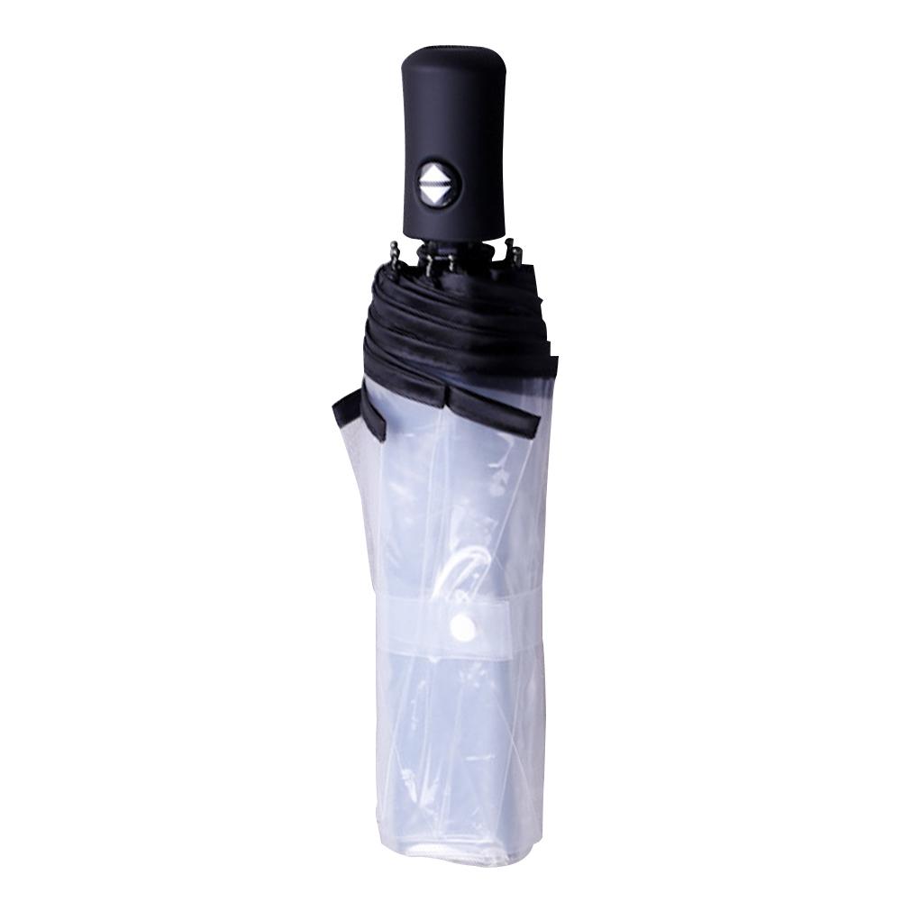 

Полностью автоматический прозрачный зонт, модный, прочный, тройной складной, непромокаемый, визуальный, прозрачный, для улицы, с защитой от ветра