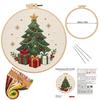 Ball Bell Cross Stitch Set Santa Claus DIY Embroidery Kit Xmas Embroidery Craft Set  Adults