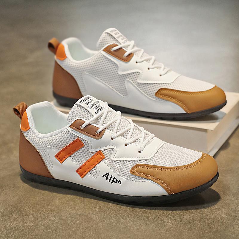 Men's shoes 2025 new summer breathable casual sports mesh shoes versatile running soft sole mesh men's low-top trendy shoes