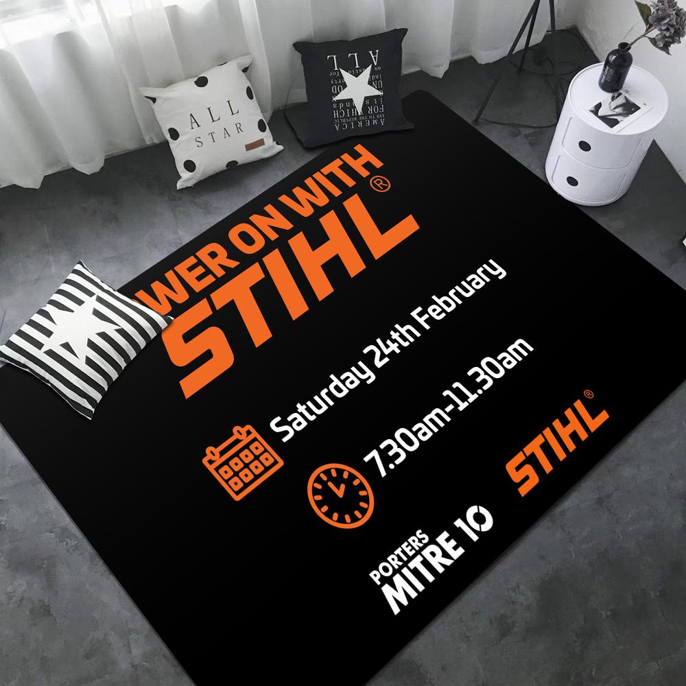 

Килимок придверний з логотипом Stihl, дитяча кімната, прикраса спальні, балконний протиковзкий килимок, побутові килими для вітальні 50x80cm