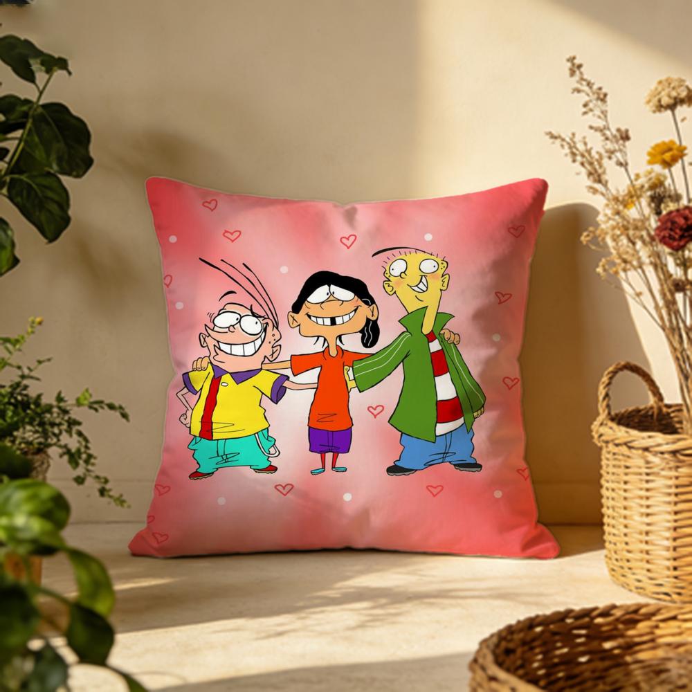 Fashion EEd Edd N Eddyew Cushion Cover Versatile DoubleSided Pillow Case Fit for Sofa Bed Car Daily Decor