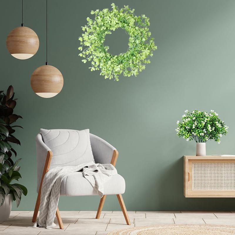 Nordic Style Simple Door Decoration Wreath Eucalyptus Fake Flower Simulation Wreath Holiday Party Special Decoration