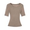 2026 Sexy Backless Short Sleeve T-Shirt - Women's Slim Fit Round Neck Top