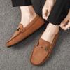 Four Seasons of High Quality Handmade Foreign Trade Fashion Loafers Men Trend Set Wear Lazy Bean Shoes Soft Soled Driving Shoes