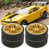 1Celsius10 Racing RC Car Wheel Plastic Wheel Hub with Grooved Rubber RC Car Spare Accessory
