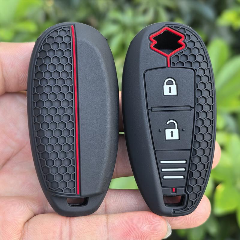 Silicone Car Smart Key Cover Case Bag Protector Keychain for Suzuki Baleno Ertiga Ciaz Ignis Kizashi Swift SX4 S-cross Vitars