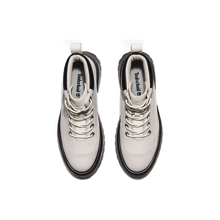 Timberland Sky 6 Inch Lace-Up Waterproof Short Outdoor Boots Women Boots White Black A5RSV143