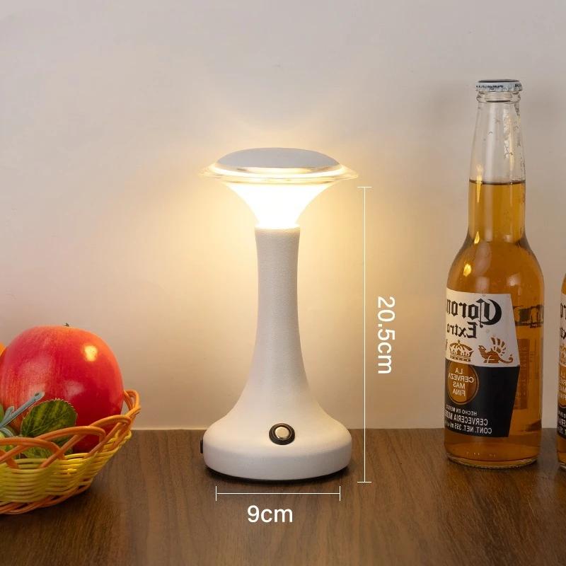 Wireless LED Table Lamp Touch Sensor Desktop Night Light Rechargeable Reading Lamp for Restaurant Hotel Bar Bedroom Decor Light
