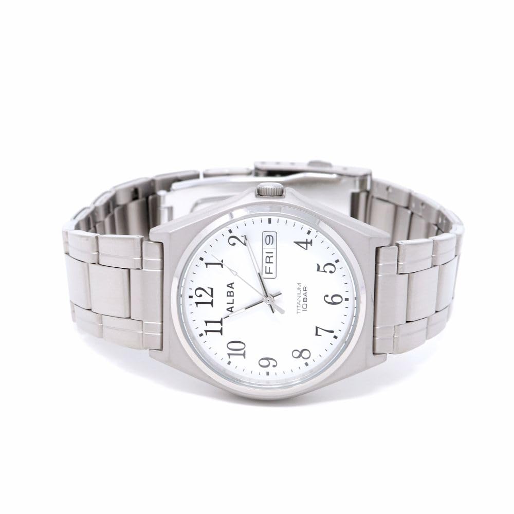 Hodinky Seiko Alba Hodinky Quartz Titán Vystužené Vodotesné pre Každodenný Život Analógové SEIKO ALBA Pánske (10 ATM) (titán (AEFJ410))