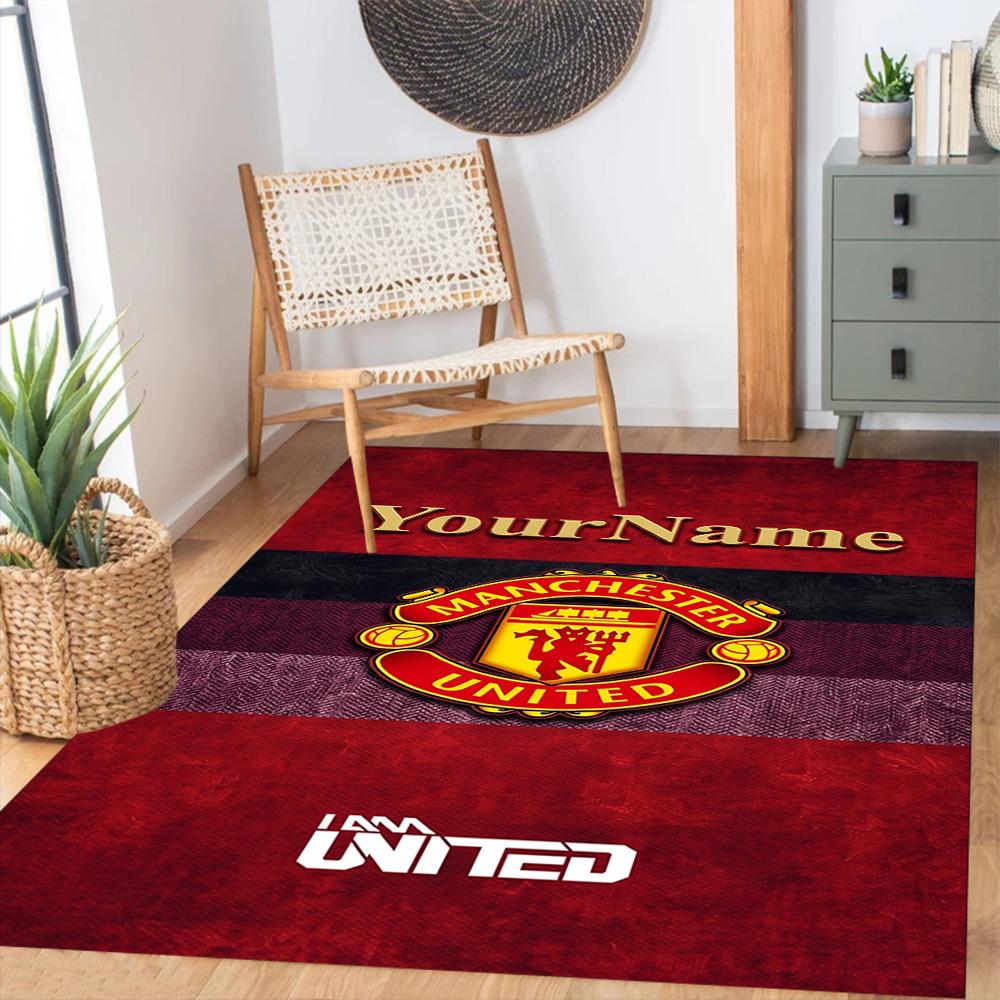Manchester Personalized Text Carpet Perfect for Foyer Hallway Game Room Living Rooms Antislip Carpet Anime Office Decor