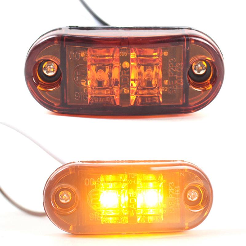 1Pcs 10V/30V LED Side Marker Lights ABS Warning Tail Light Car Truck Lorry Low Power Consumption External Lights
