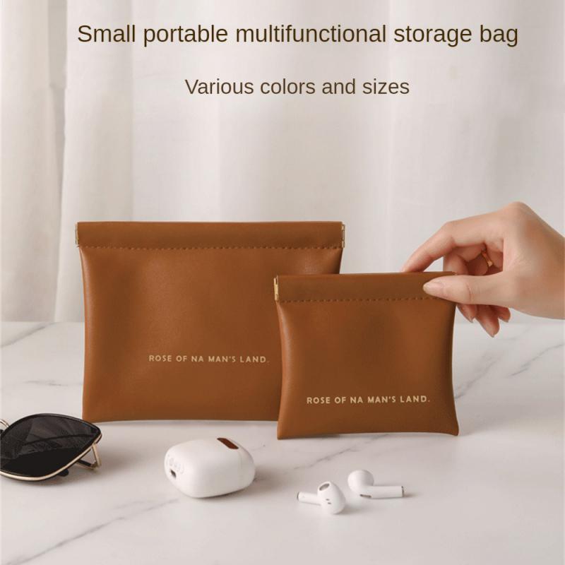 Mini Storage Bag Lipstick Bag Key Cosmetic Pouch Data Cable Storage Bag Carrying Bag Inside Portable Mini Women's Bags