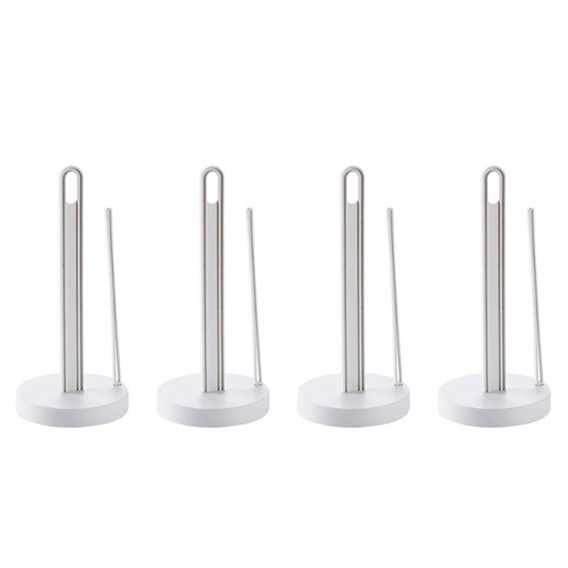 

ABUL-4X Toilet Kitchen Paper Towel Roller Tissue Holder Plastic Rack Desktop Floor Vertical Napkins Stand Bathroom Storage-A сірий колір