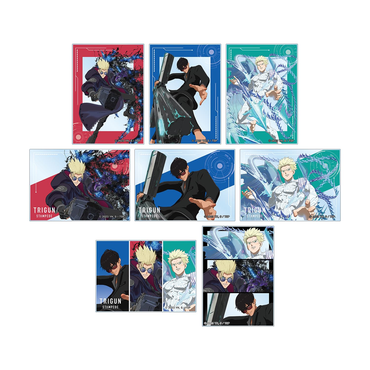 

ТВ-аниме торговая трансляция 1-я годовщина памятный визуальный акриловый кардбокс TRIGUN STAMPEDE 8 штук