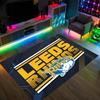 Leeds Rhinos Design Crystal Velvet Carpet Cozy Non?Slip Printed Rug For Bedroom Living Room Entrance