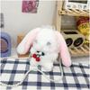 Kawaii Bunny Plush Small Bag With Inner Zipper Pocket For Street Fashion
