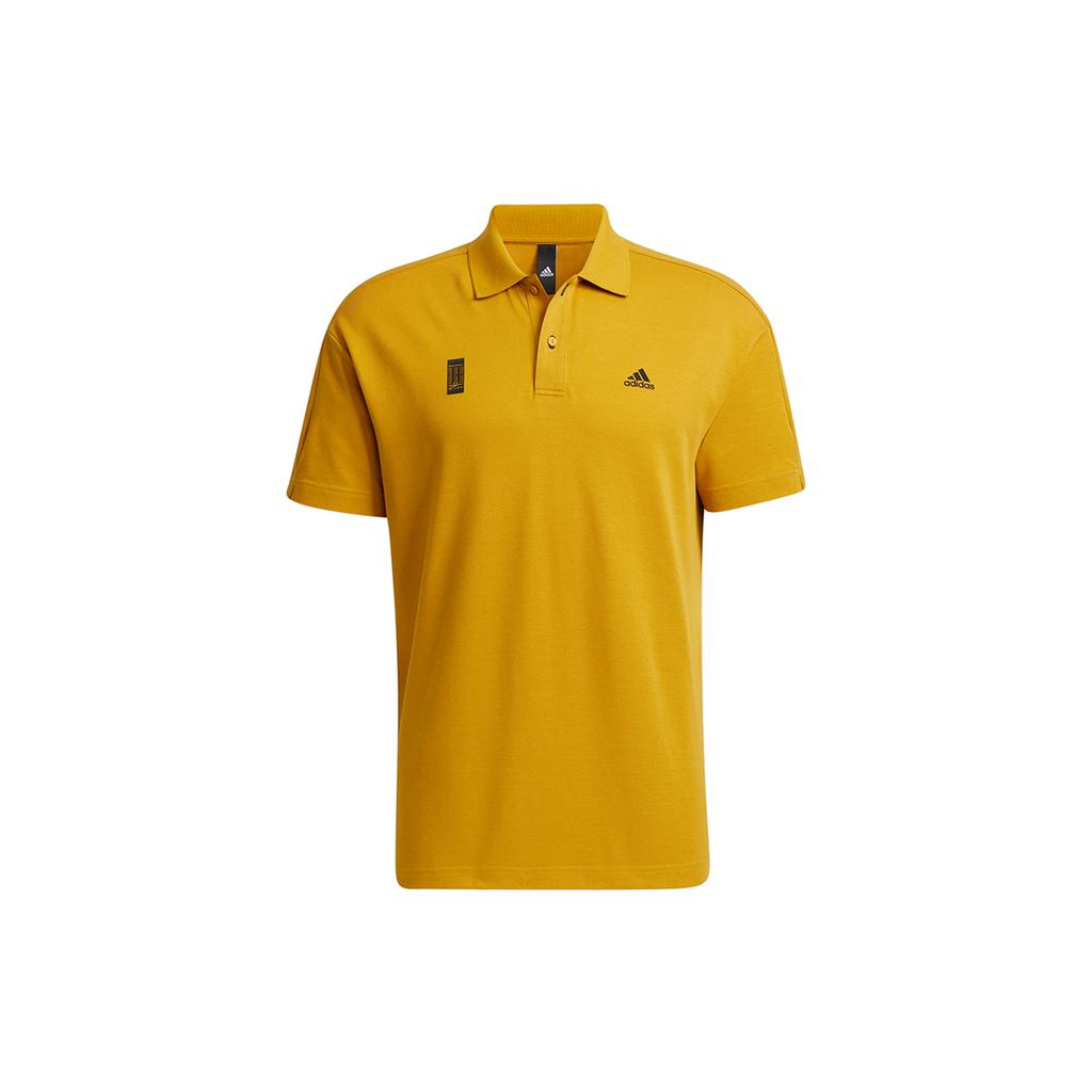 Adidas Polo Shirts Men's Gold Crew Neck Moderate Straight Fit H39321