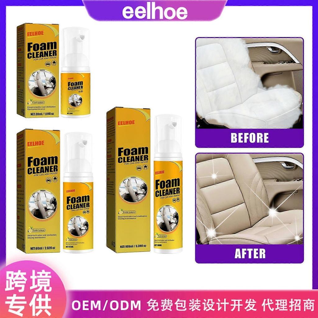 Limited time!!Eelhoe Car Steering Wheel Foam Cleaner Multifunctional Cleaner For Leather Seats And Interior Stains
