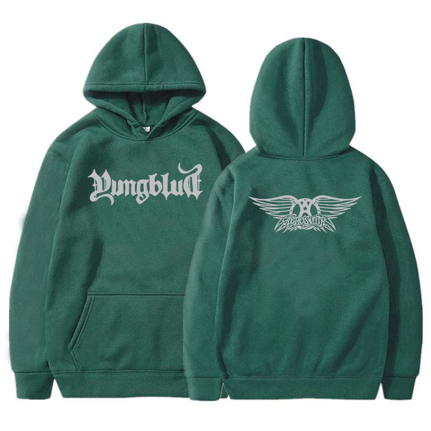 Aerosmith YUNGBLUD Ještě jednou Mikiny Fleece Zima Dlouhý rukáv Pánské Mikiny S kapucí Módní Pánské Dámské Oblečení