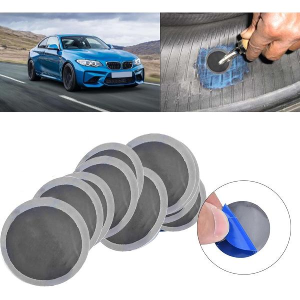Zerone Car Tire Repair Cold Patch Kit, 200 Pieces Round Rubber Tubeless Patches, 32mm Diameter, for Vehicle Puncture Repair