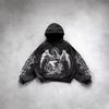 Herren Übergroßes Kapuzensweatshirt Mit 3D-Göttinnen-Print Locker Geschnitten Lässiger Langarm-Pullover