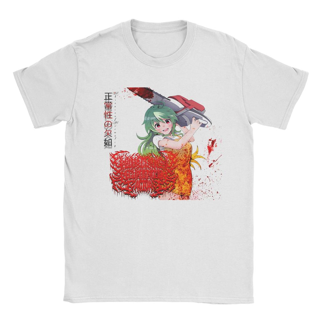 Yandere Chainsaw Factory Chainsaw Sauce Black Gold Dark Rock Anime Second Dimension TShirts for Men Music Cotton Tee Shirt