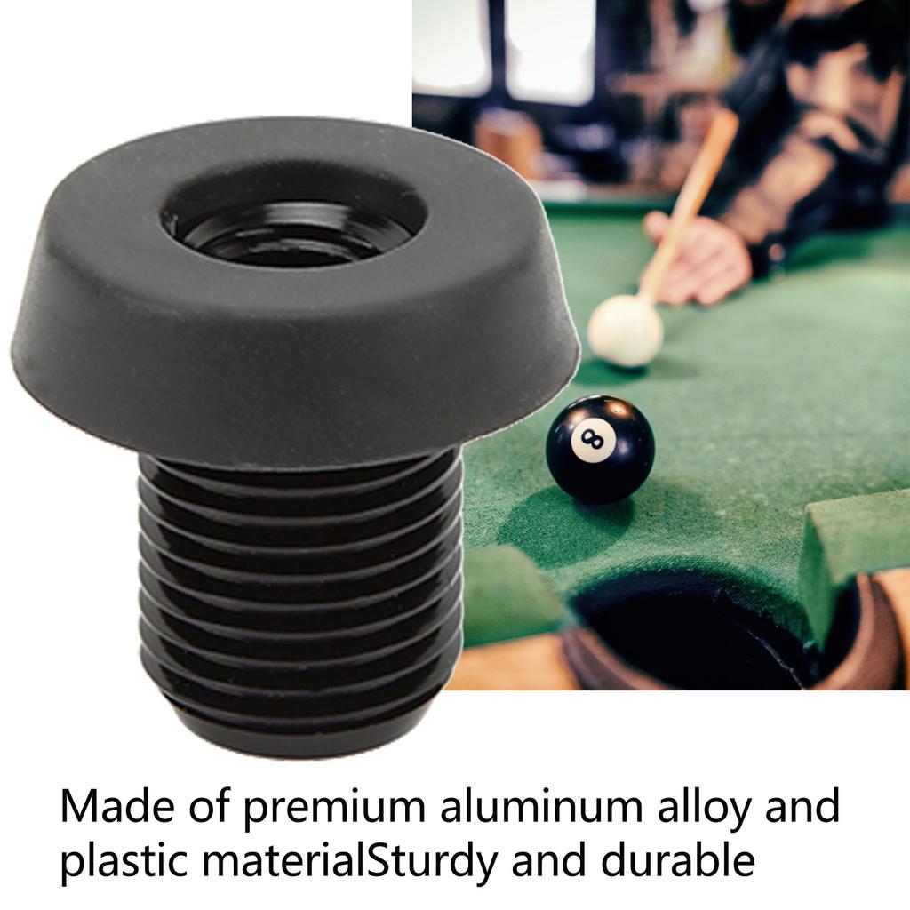 Dolna osłona kija bilardowego Stop aluminium Plastikowa tylna wtyczka Ochraniacz zderzaka kija do poola Czarny