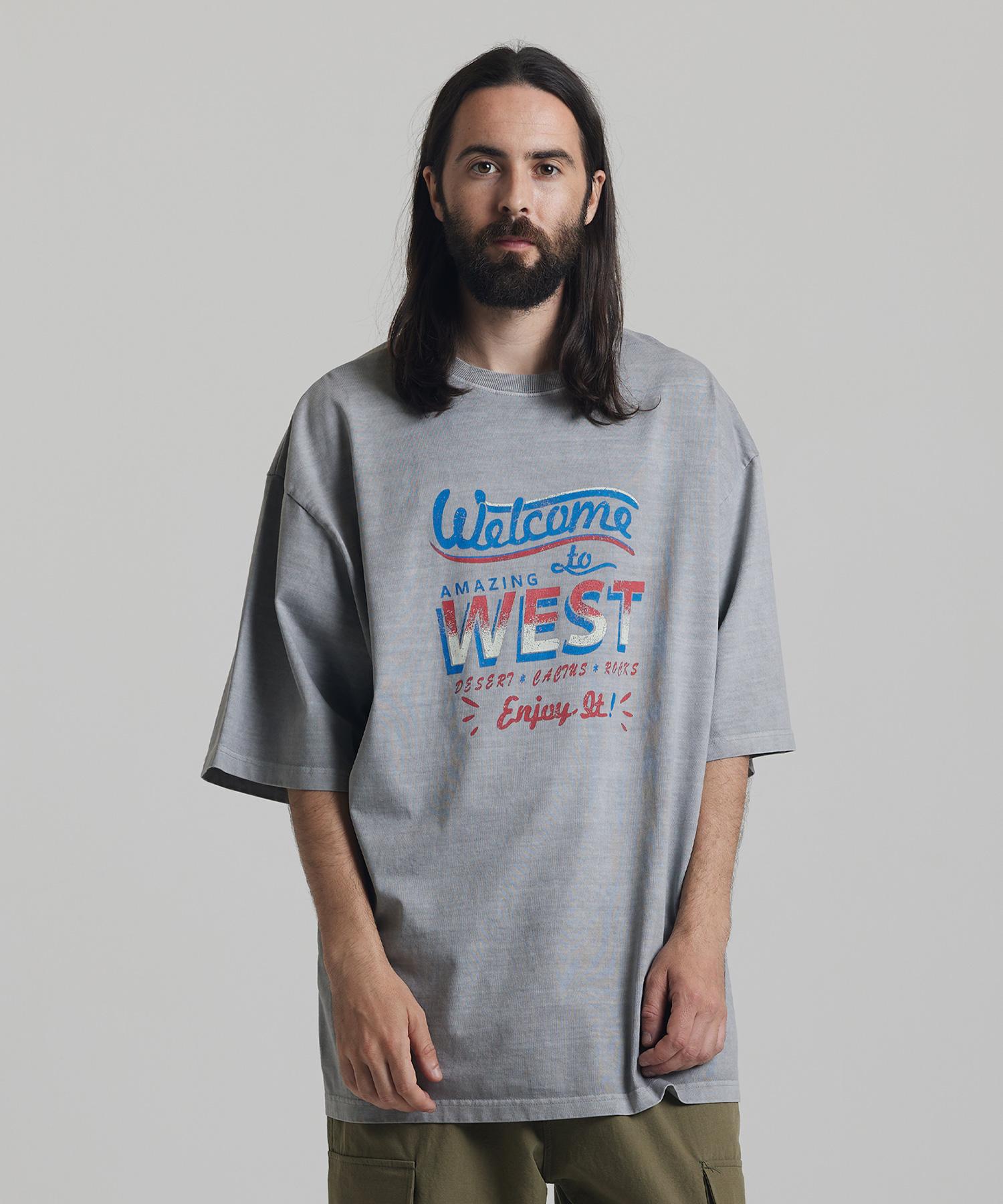 Ader Fits Pigment Logo Short Sleeve T-Shirt (Gray) Free