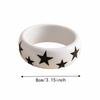 Korean Ins Star Wide Bracelet Resin Pentagram Hand Ring Exaggerated Y2k Star Bangle  Decoration