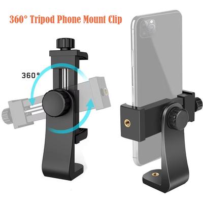 Für iPhone 16 Pro Max 360° Stativ-Handyhalterung 1/4"-Schraube Handyklemme Stativhalterungsadapter Verstellbare Klemme Für Samsung Vivo
