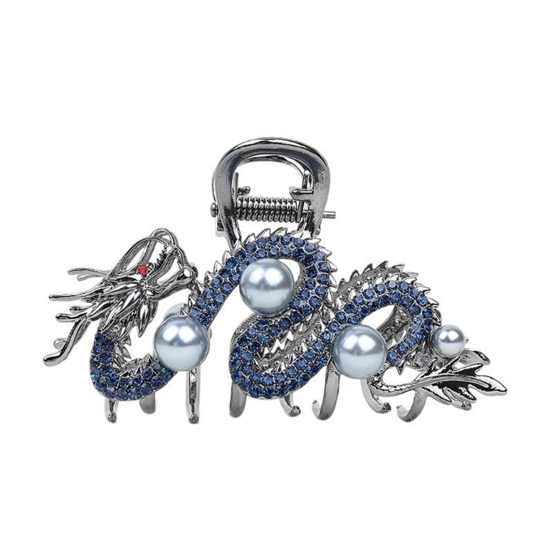 

Cool Girls Hair Claw Festive Hairpin New Year Ornaments Headdress Accessories 2024 Dragon Studded Diamante Headdress