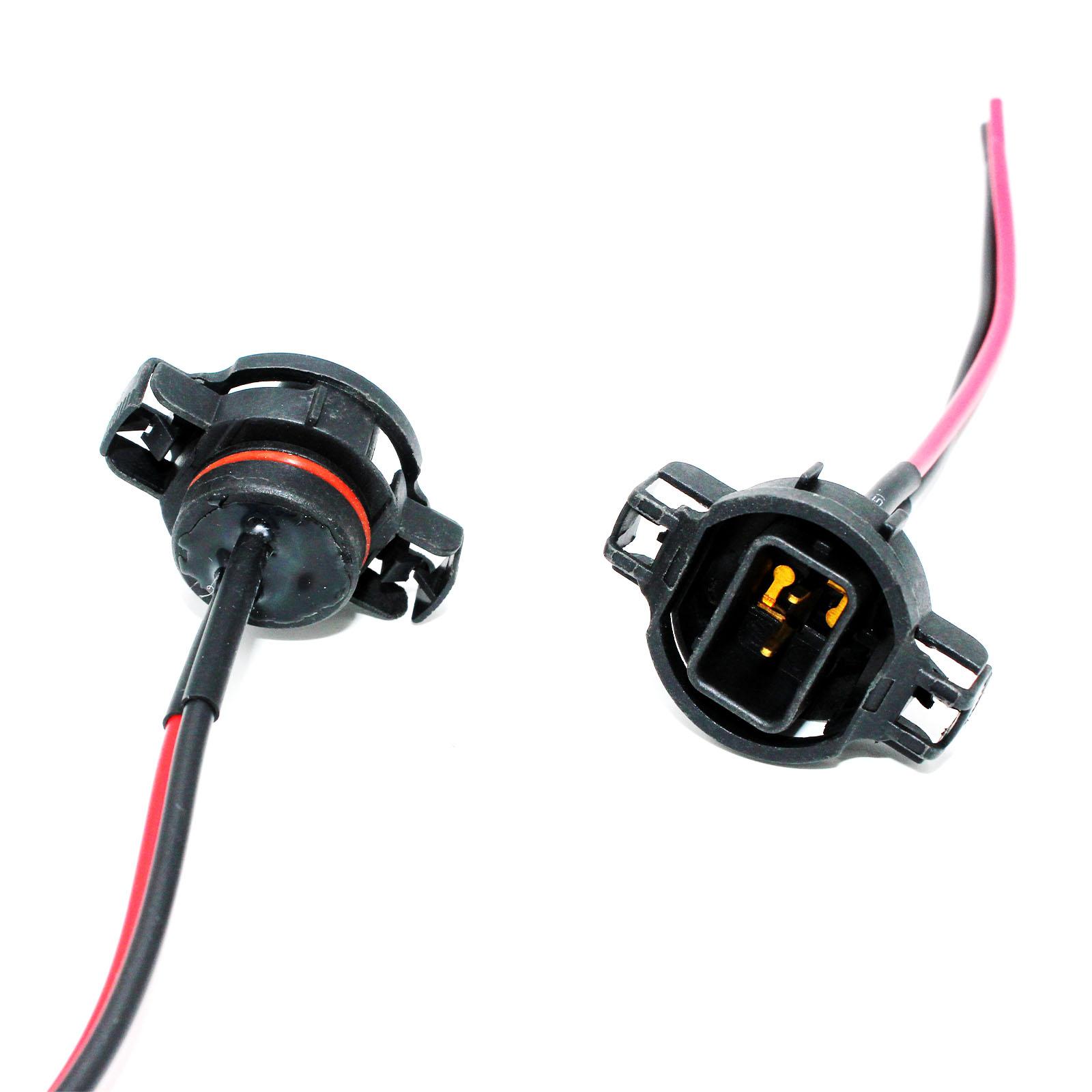 2pc Car 5202 H16 2504 PSX24W Female Male Socket Wire Relay Harness Cable Connector For LED 5202 H16 Led Fog Light Lamps 2pcs   male socket