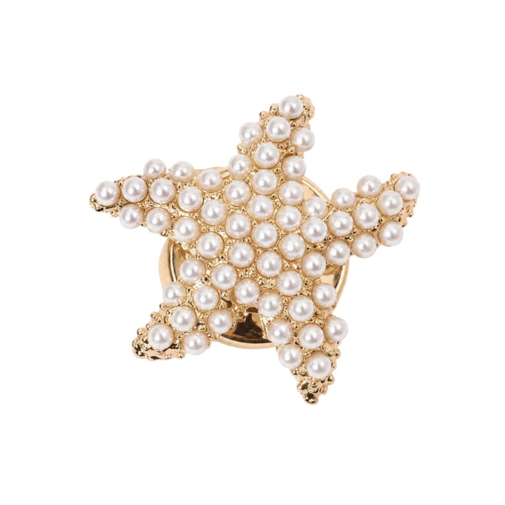 Pearl Star Sleeve Clips Rhinestone Shirt Cuff Link Elegant Starfish Cufflinks Shirt Decoration Pearl Star