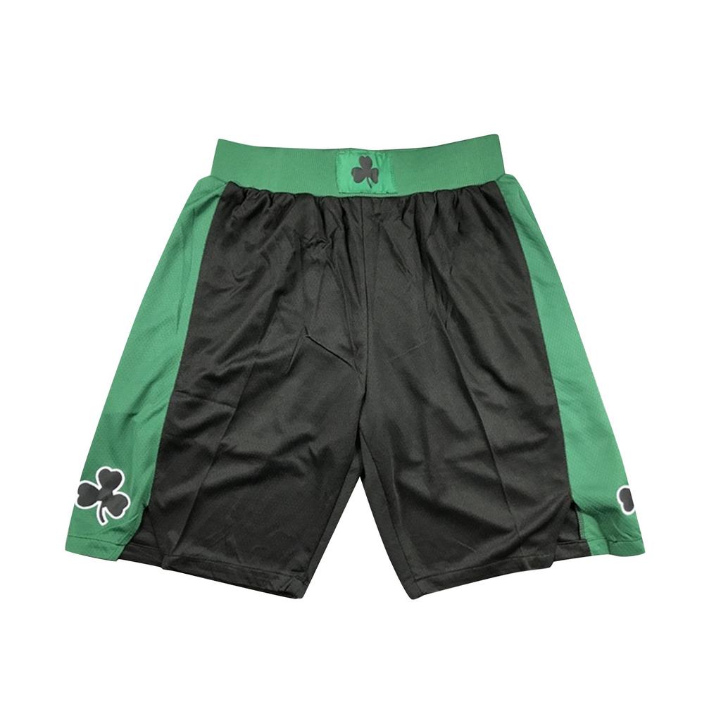 Celtics Retro Embroidered Drawstring Cropped Basketball Shorts Training Shorts